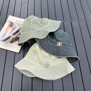 Balenciaga BB Denim Blue Bucket Hat