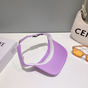 Chanel CC Logo Cotton Visor Hat Purple