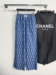 Saint Laurent Allover YSL Logo Denim Blue Pant Saint Laurent Allover YSL Logo Denim Blue Pant