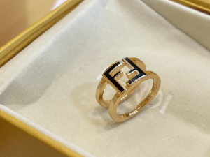 Fendi Forever Fendi Rings Black Gold