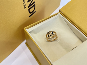 Fendi Forever Fendi Rings Black Gold