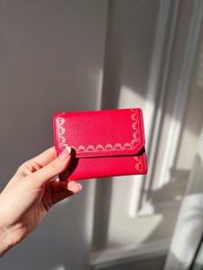 Cartier Guirlande de Cartier Small Leather Wallet Red Cartier Guirlande de Cartier Small Leather Wallet Red