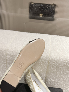 Chanel Tweed Ballet Flat Beige