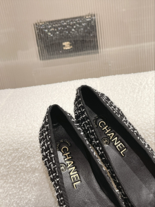 Chanel Tweed Ballet Flat Black
