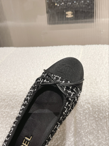 Chanel Tweed Ballet Flat Black