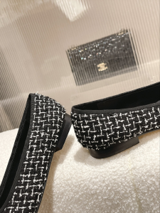 Chanel Tweed Ballet Flat Black