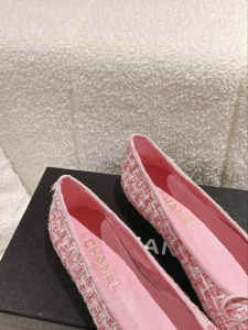 Chanel Tweed Ballet Flat Pink
