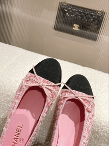 Chanel Tweed Ballet Flat Pink