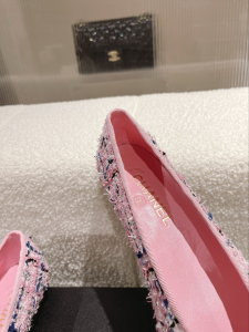 Chanel Tweed Ballet Flat Pink