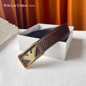 Armani Brown Leather Belt 40MM