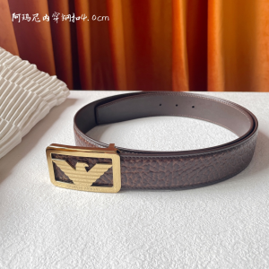 Armani Brown Leather Belt 40MM