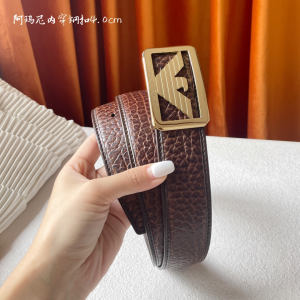 Armani Brown Leather Belt 40MM