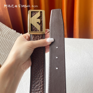 Armani Brown Leather Belt 40MM