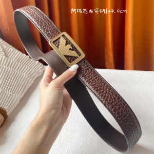 Armani Brown Leather Belt 40MM