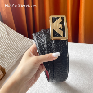 Armani Brown Leather Belt 40MM