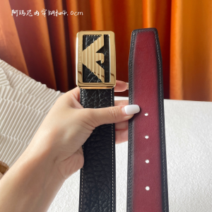 Armani Brown Leather Belt 40MM