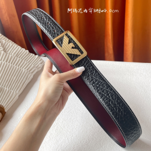 Armani Brown Leather Belt 40MM