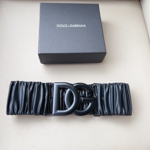 Dolce Gabbana DG Buckle Matelasse Leather Belt Black 80MM Dolce Gabbana DG Buckle Matelasse Leather Belt Black 80MM