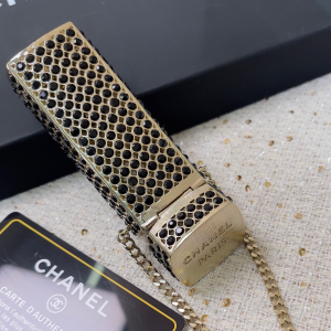 Chanel Crystal Black Long Necklaces