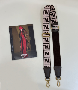 Fendi Mini Black White FF Ribbon Long adjustable Shoulder Strap Fendi Mini Black White FF Ribbon Long adjustable Shoulder Strap