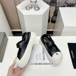Chanel Candy Clog Shoes Black