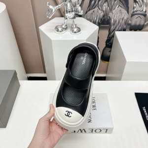 Chanel Candy Clog Shoes Black