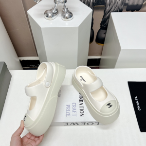 Chanel Candy Clog Shoes White