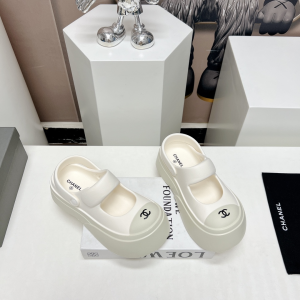 Chanel Candy Clog Shoes White