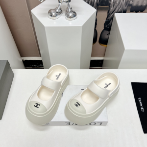 Chanel Candy Clog Shoes White