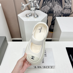 Chanel Candy Clog Shoes White
