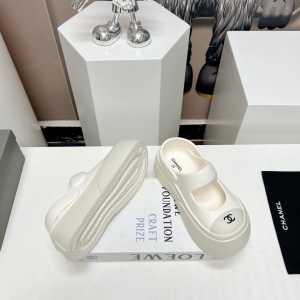 Chanel Candy Clog Shoes White