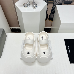 Chanel Candy Clog Shoes White