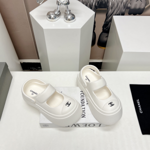 Chanel Candy Clog Shoes White