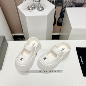Chanel Candy Clog Shoes White