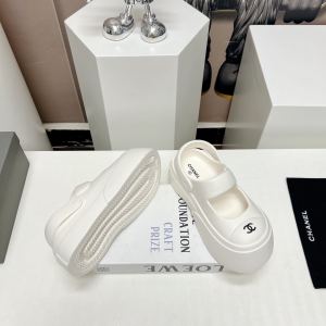 Chanel Candy Clog Shoes White