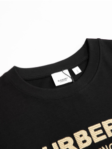 Burberry Black Cotton T Shirt