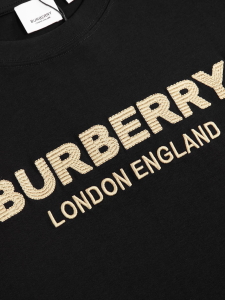 Burberry Black Cotton T Shirt