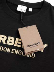 Burberry Black Cotton T Shirt