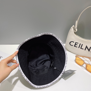 Chanel CC Logo Bucket Hat Black