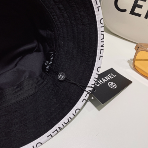 Chanel CC Logo Bucket Hat Black