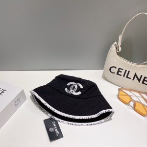 Chanel CC Logo Bucket Hat Black