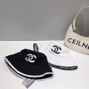 Chanel CC Logo Bucket Hat Black