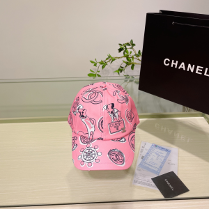 Chanel Cotton Baseball Hat Pink