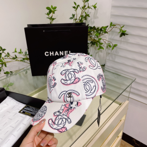 Chanel Cotton Baseball Hat White