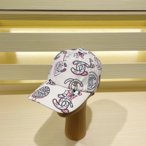 Chanel Cotton Baseball Hat White