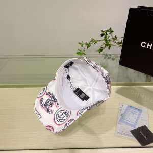 Chanel Cotton Baseball Hat White