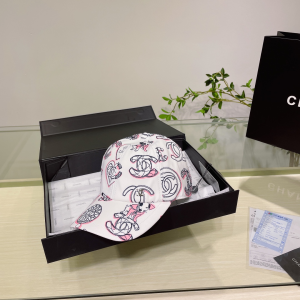 Chanel Cotton Baseball Hat White