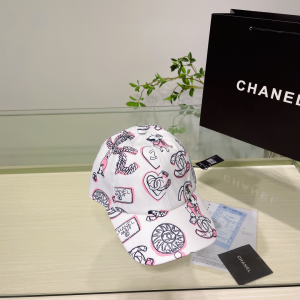 Chanel Cotton Baseball Hat White