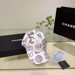 Chanel Cotton Baseball Hat White