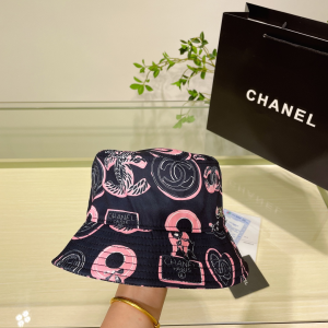 Chanel Cotton Bucket Hat Black